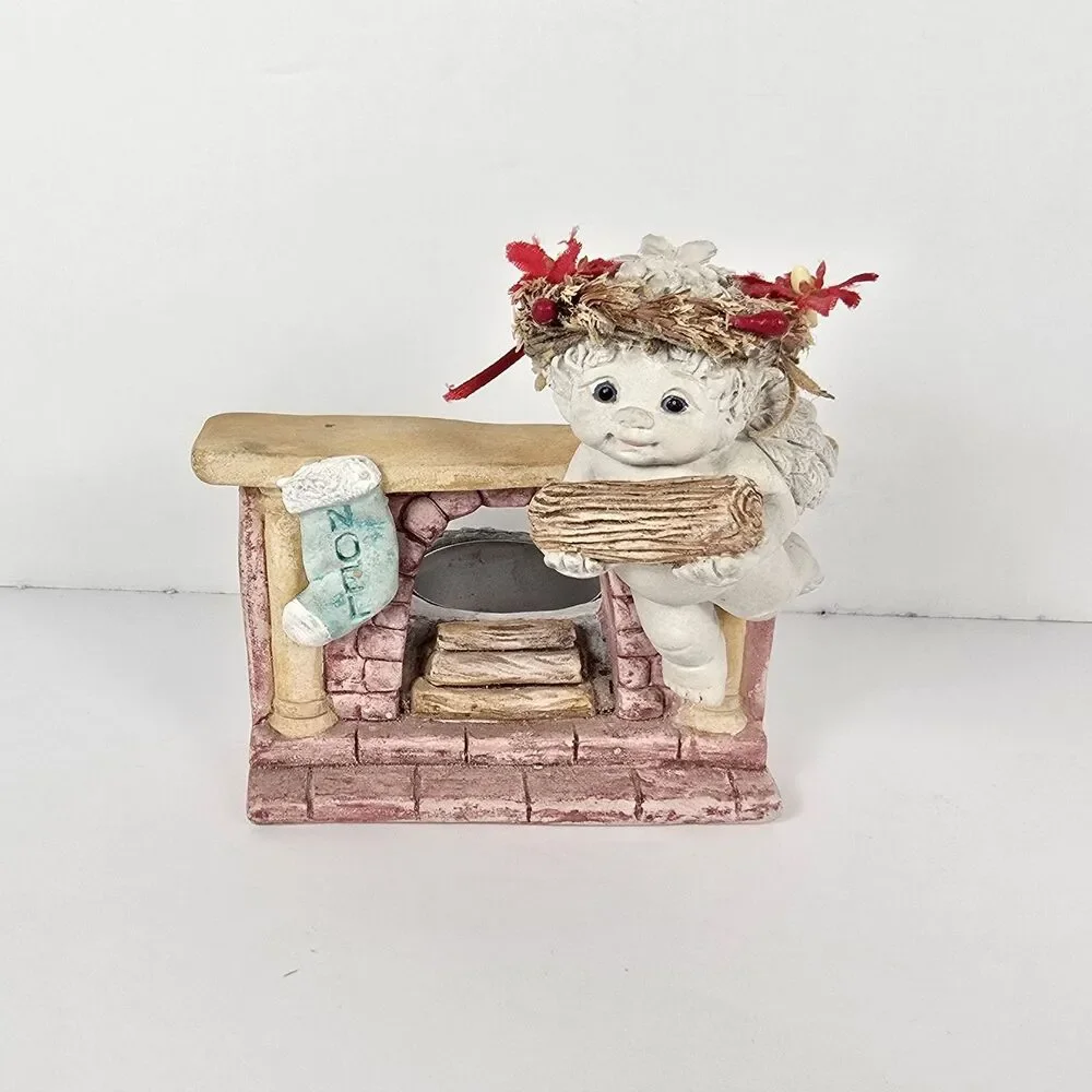 Dreamsicles Angel Cherub Figurines Christmas Holiday Candle Holders Lot of 3